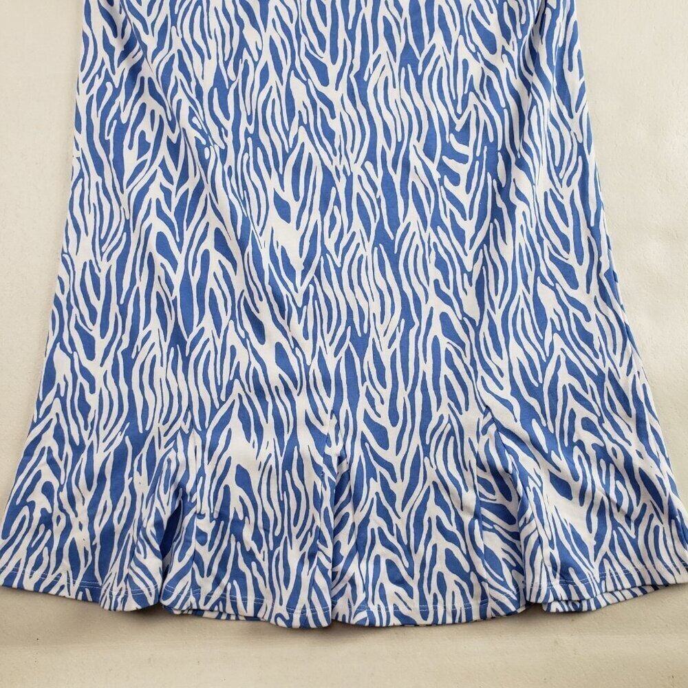 DVF x Target A Line Skirt Womens Large Blue Knit Midi Diane Von Furstenberg NEW - Picture 3 of 14